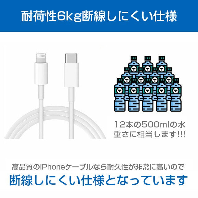 長さ2m iphone12 Apple純正ケーブル PD急速充電 iPhone純正品 充電ケーブル MFI認証済 アップル公式認証済 USB  Type-C to lightning